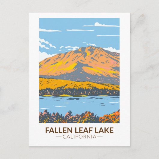 Fallen Leaf Lake California in Herfst  Briefkaart (Voorkant)