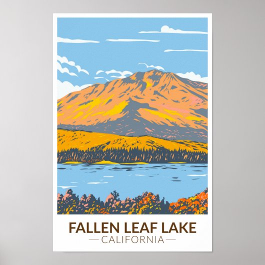 Fallen Leaf Lake California in Herfst Poster (Voorkant)