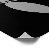 Fallen Leaves Design Grijzen Wit Zwart Poster (Hoek)