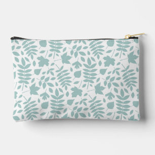 Fallen Leaves Pattern LT Blauwgroen op wit Etui