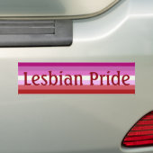 Fallen Lesbian Pride Flag (tekst) Bumpersticker (Op auto)