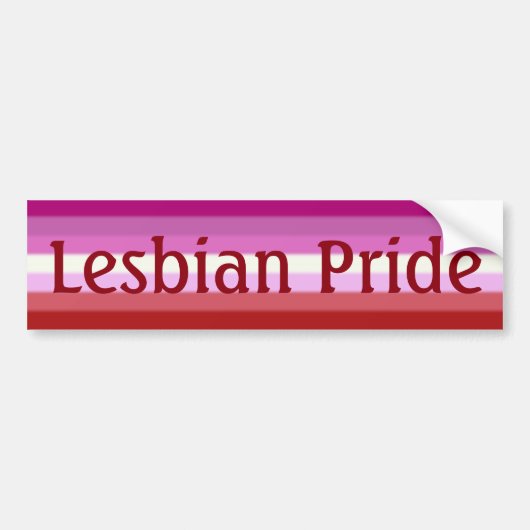 Fallen Lesbian Pride Flag (tekst) Bumpersticker (Voorkant)