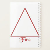Fallen Pagan Fire Element Symbool Planner (Achterkant)