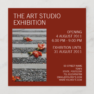 Fallen Petals carmine Uitnodiging