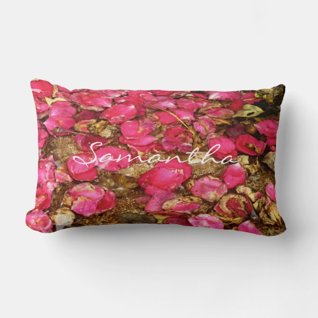 Fallen Rose Petals Lumbar Coussin (Recto)