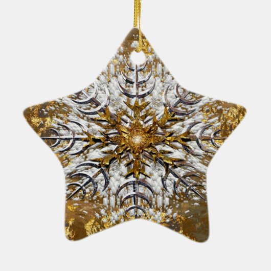 Fallen Snow Keramisch Ornament (Achterkant)