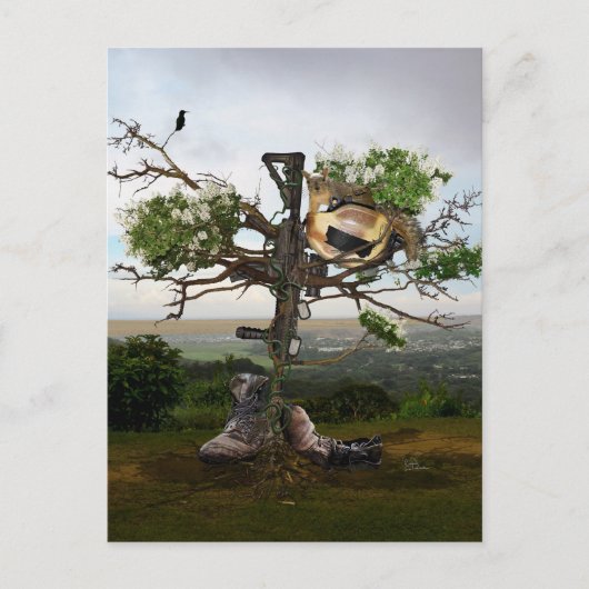 Fallen Soldier's Cross Briefkaart (Voorkant)