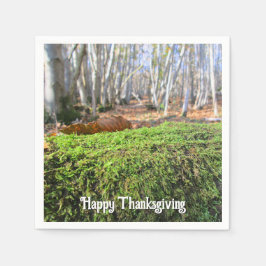 Fallen Tree in Autumn Moss - Aangepaste Thanksgivi Servet