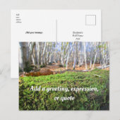 Fallen Tree in Autumn Moss - Personalised Briefkaart (Voorkant / Achterkant)