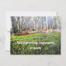Fallen Tree in Autumn Moss - Personalised Briefkaart