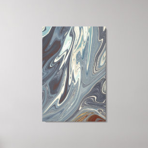 Fallen Waves Art   Beste moderne abstracte schilde Canvas Afdruk