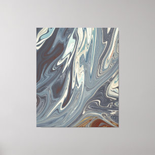Fallen Waves Art   Beste moderne abstracte schilde Canvas Afdruk