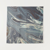 Fallen Waves Art | Beste moderne abstracte schilde Wandkleed (Voorkant (horizontaal))