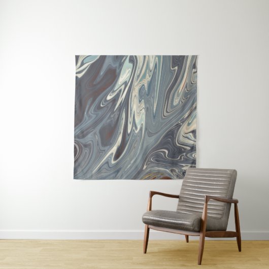 Fallen Waves Art | Beste moderne abstracte schilde Wandkleed (In situ)