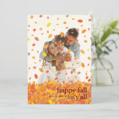 FALLENDE BLADEREN FOTO FEESTDAGENKAART (Staand voorkant)