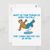 Falling and True Friends Briefkaart (Voorkant / Achterkant)