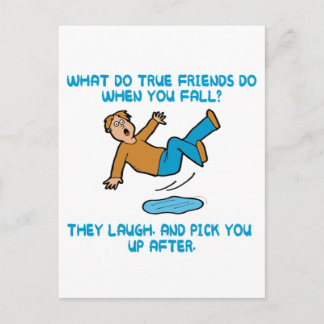 Falling and True Friends Briefkaart