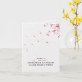 Falling Cherry Blossom Sympathie Hartelijk dank Kaart (Gele Bloem)