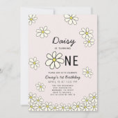 Falling Daisies Floral Pink 1 september Kaart (Voorkant)