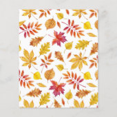 Falling Feuille Automne Mariage Fête Invitation (Dos)