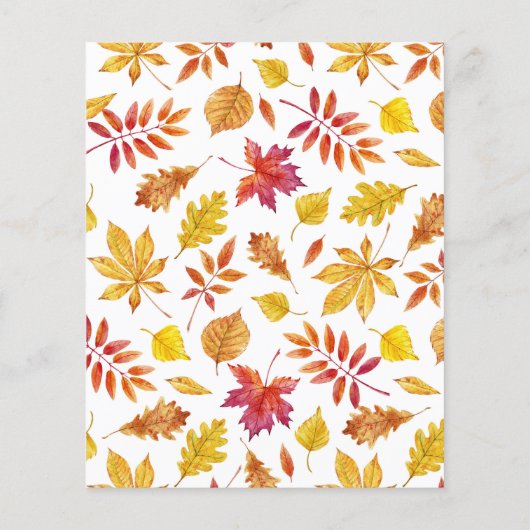 Falling Feuille Automne Mariage Fête Invitation (Dos)