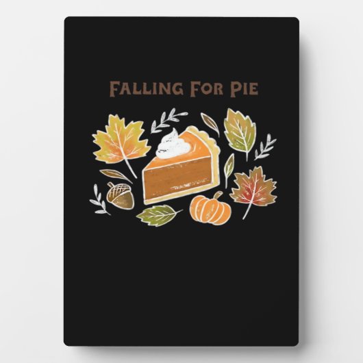 Falling for Pie – Gezellig Herfst Pompoen Pie Desi Fotoplaat (voorkant)