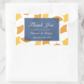 Falling ginkgo laat label blauwe trouwcadeautas ov (Tas)