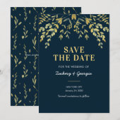 Falling Gold Feuilles Enregistrer les cartes maria (Devant / Derrière)