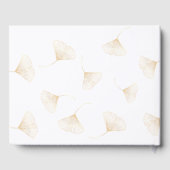 Falling Gold Ginkgo Leaves Fall Wedding Gastenboek (Achterkant)
