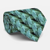Falling Green Feathers Abstract Stropdas (Opgerold)