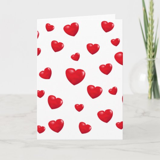 Falling Hearts-kaart Feestdagen Kaart (Voorkant)