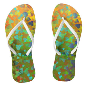 Falling Hearts Oranje Teenslippers