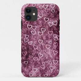 Falling Hearts - Pink iPhone 11 Hoesje
