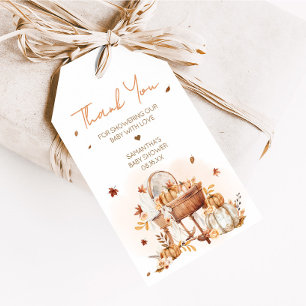 Falling in Love Autumn Baby shower Favoriet Tags Cadeaulabel