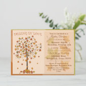 Falling In Love Autumn Baby shower Invitation (Debout devant)