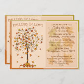 Falling In Love Autumn Baby shower Invitation (Devant / Derrière)
