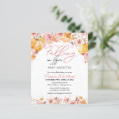 Falling In Love Budget Herfst Baby shower Invitati (Staand voorkant)