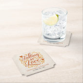 Falling in Love Modern Autumn Wedding  Kartonnen Onderzetters (Insitu)