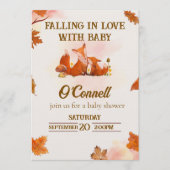 "Falling in Love with Baby" Baby shower invitation (Devant)