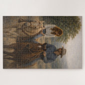 Falling in Stride | Art équestre western | Puzzle (Horizontal)