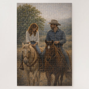 Falling in Stride Art équestre western Puzzle
