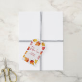 Falling Leaves Autumn Wedding Herfst verliefd Cadeaulabel (Met Touw)