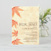 Falling Leaves Bridal Shower Invitations Kaart (Staand voorkant)