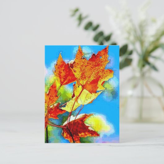 Falling Leaves Briefkaart (Staand voorkant)