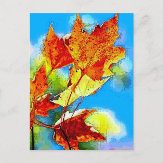 Falling Leaves Briefkaart (Voorkant)