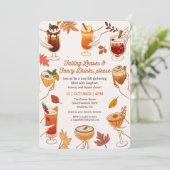 Falling Leaves & Fancy Drinks Please Fall Cocktail Kaart (Staand voorkant)