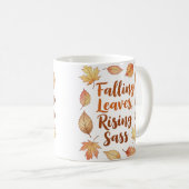 Falling Leaves Rising Sass – Funny Herfst Mok (Voorkant rechts)