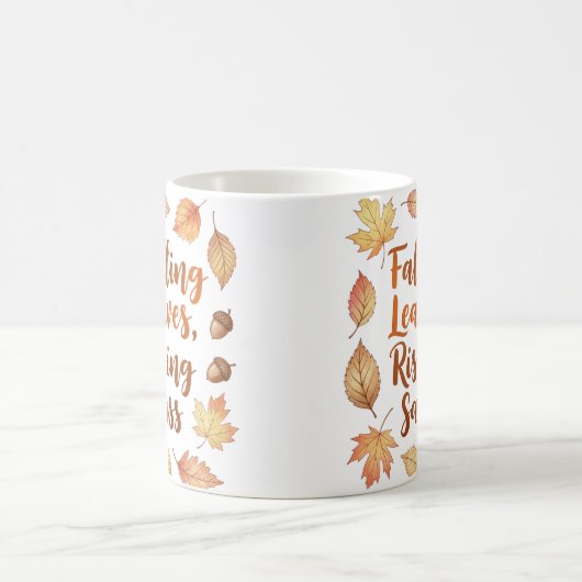 Falling Leaves Rising Sass – Funny Herfst Mok (Center)