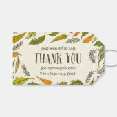 Falling Leaves Thanksgiving Dank u Cadeaulabel (Voorkant (Horizontaal))