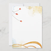 Falling Melody Waterverf Floral Save the Date Kaart (Achterkant)